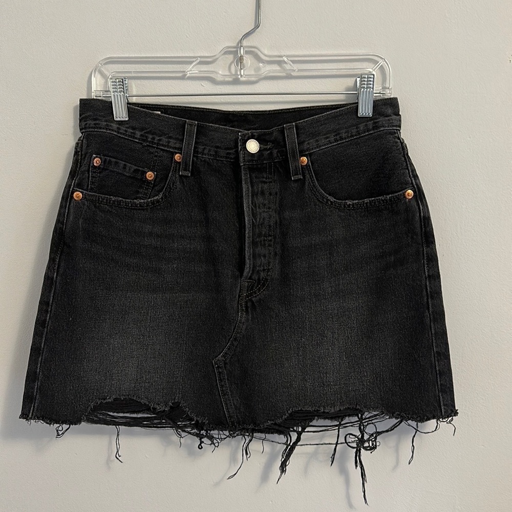 Levi’s 501 Black Cut-Off Mini Skirt